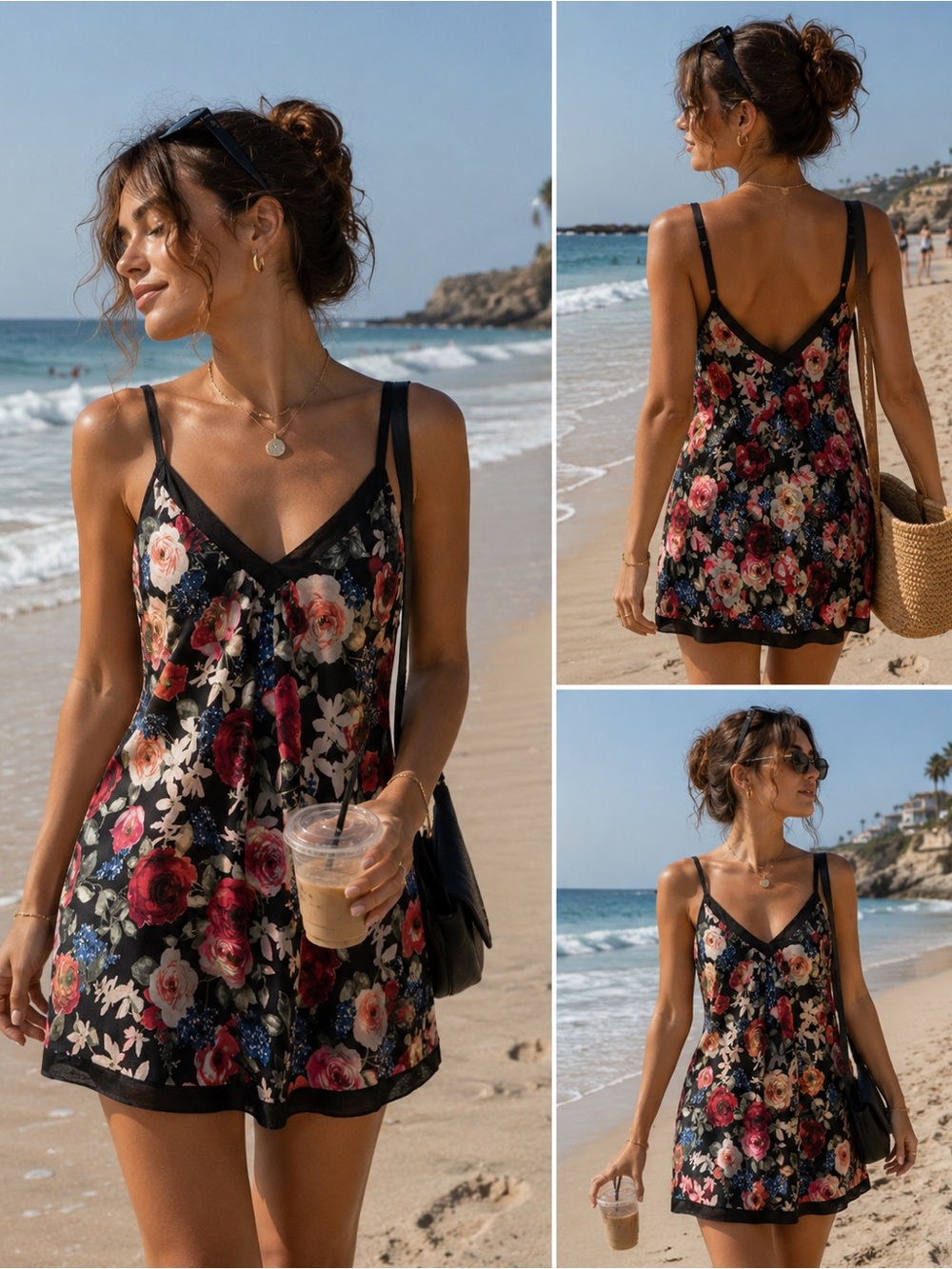 Oscar de la‎ Renta Pink Label Floral Slip Dress 🌹✨